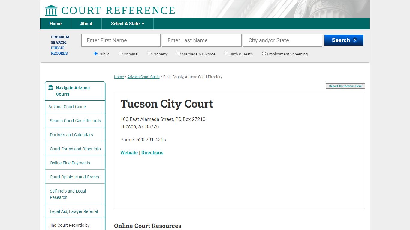 Tucson City Court - CourtReference.com